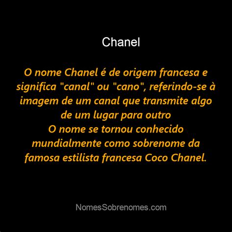 Significado do nome CHANEL 